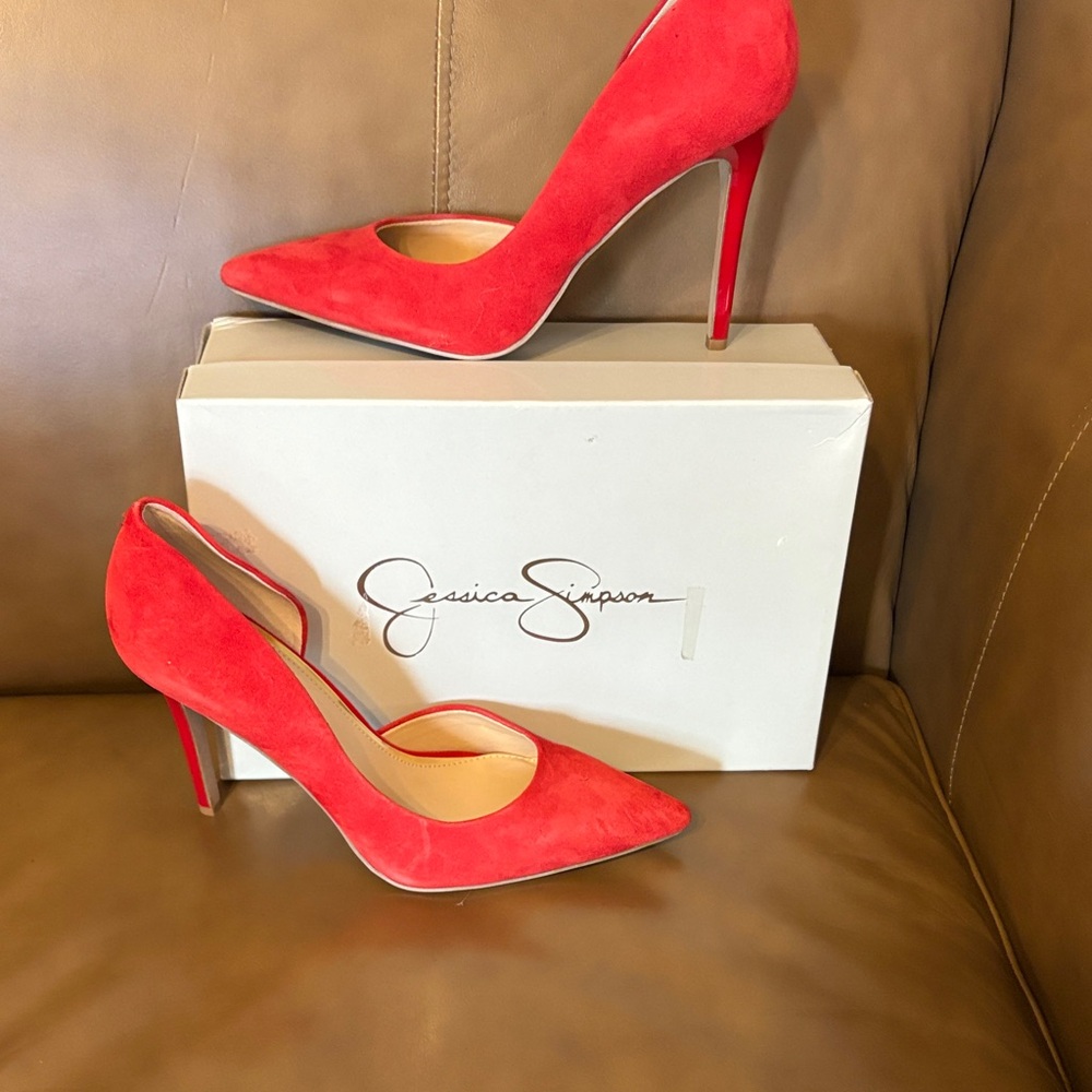 Jessica Simpson Vibrant Red Heels